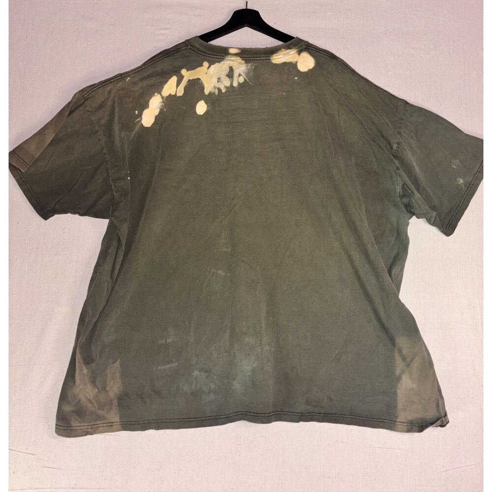 Carhartt Pocket Tee – Olive Green Distressed Workwear - size 4XL